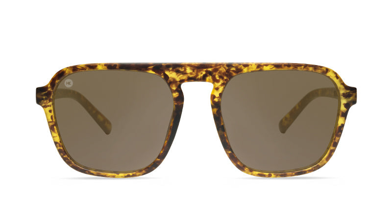 Pacific Palisades Matte Tortoise Shell & Amber Sunglasses - Stylish UV Protection for Outdoor Activities, Beach, and Driving