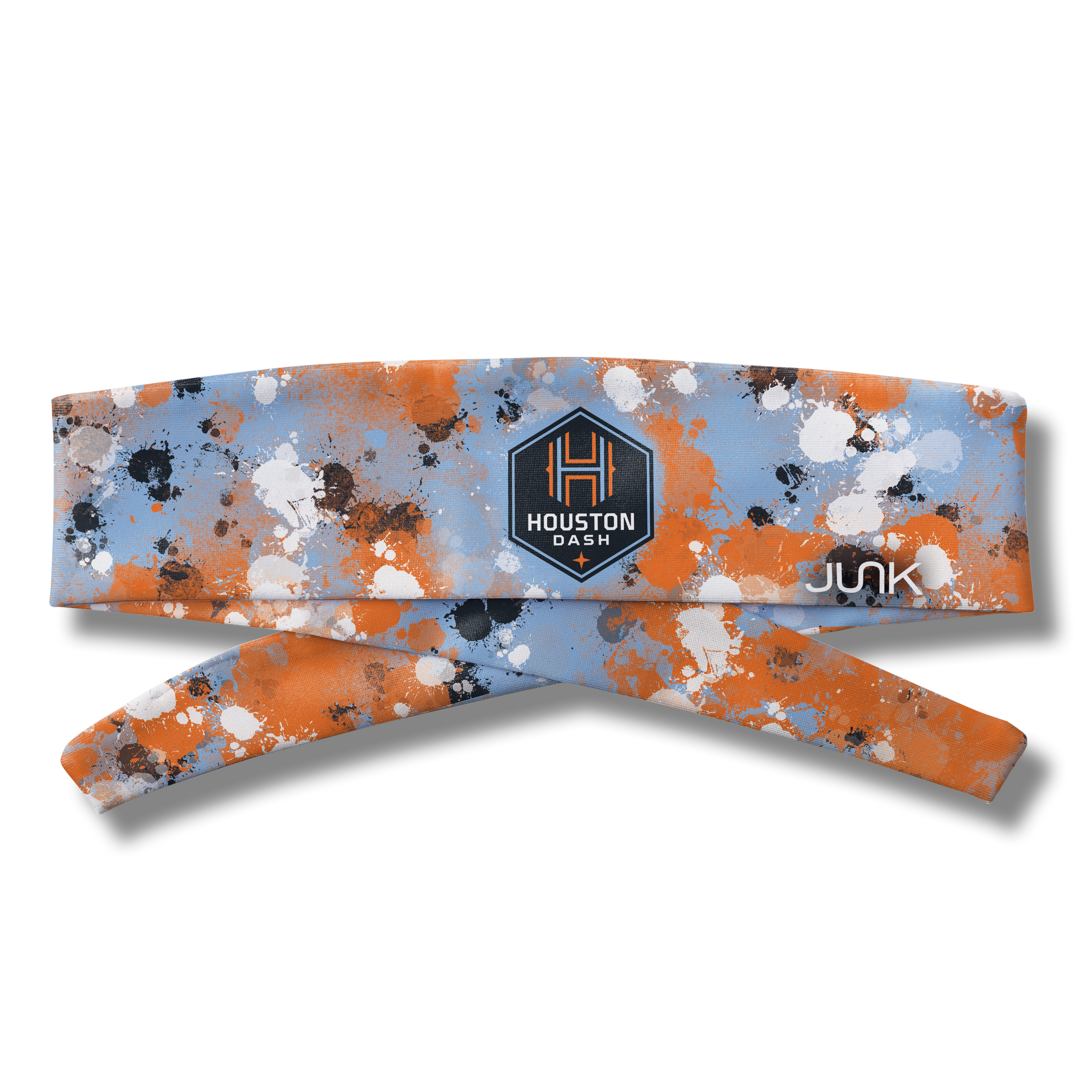 Houston Dash Splatter Flex Tie Headband for Women - Adjustable Sports Headband for Running, Yoga, Workouts - Non-Slip Sweatband for Active Lifestyles