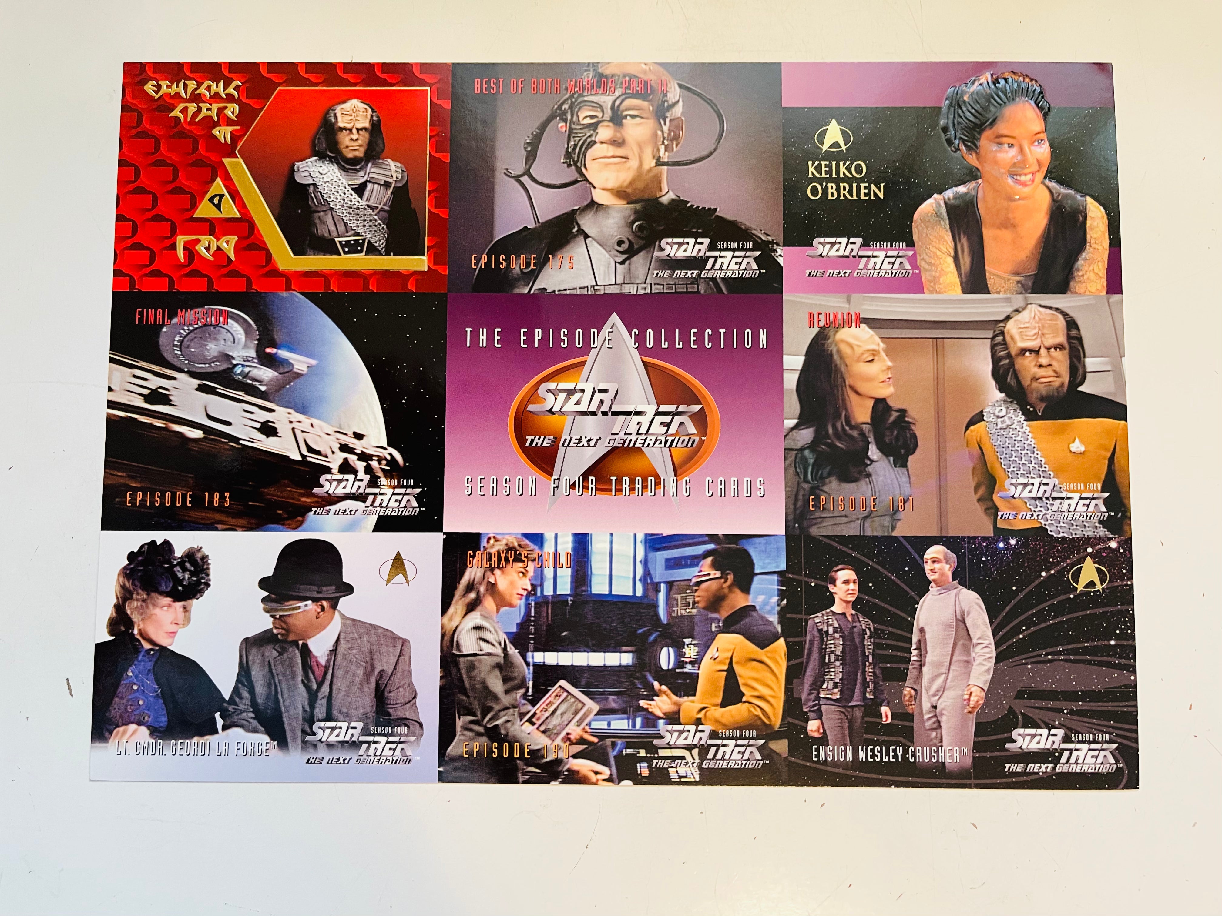 Star Trek The Next Generation Season 4 Trading Cards Complete Set - 1990s Vintage Collectible for Fans & Card Game Enthusiasts | Perfect for Display, Trading, and Nostalgic Gift Giving