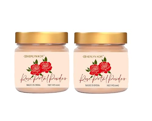 Organic Rose Petal Powder (2 Pack) - 100% Natural for Skincare, Tea & Baking - Perfect for DIY Face Masks, Herbal Tea & Dessert Decorations