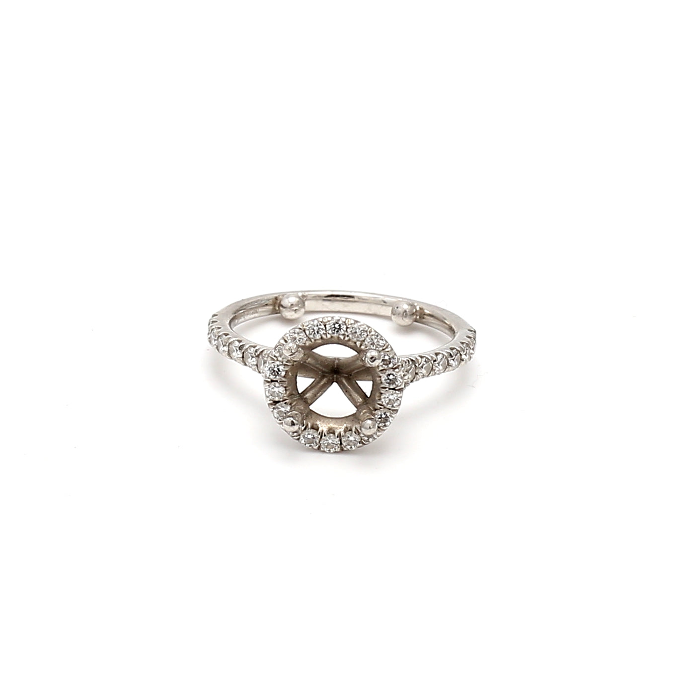 0.26 Carat Round Brilliant Diamond Platinum Semi Mount Ring - Elegant Wedding Band, Engagement Ring Setting for Women | Perfect for Proposals, Anniversaries & Special Occasions