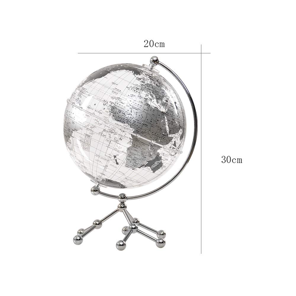 Rotating World Globe with Stand - Educational Desktop Earth Globe for Kids & Adults, Gold - Perfect for Home, Office & Classroom Learning