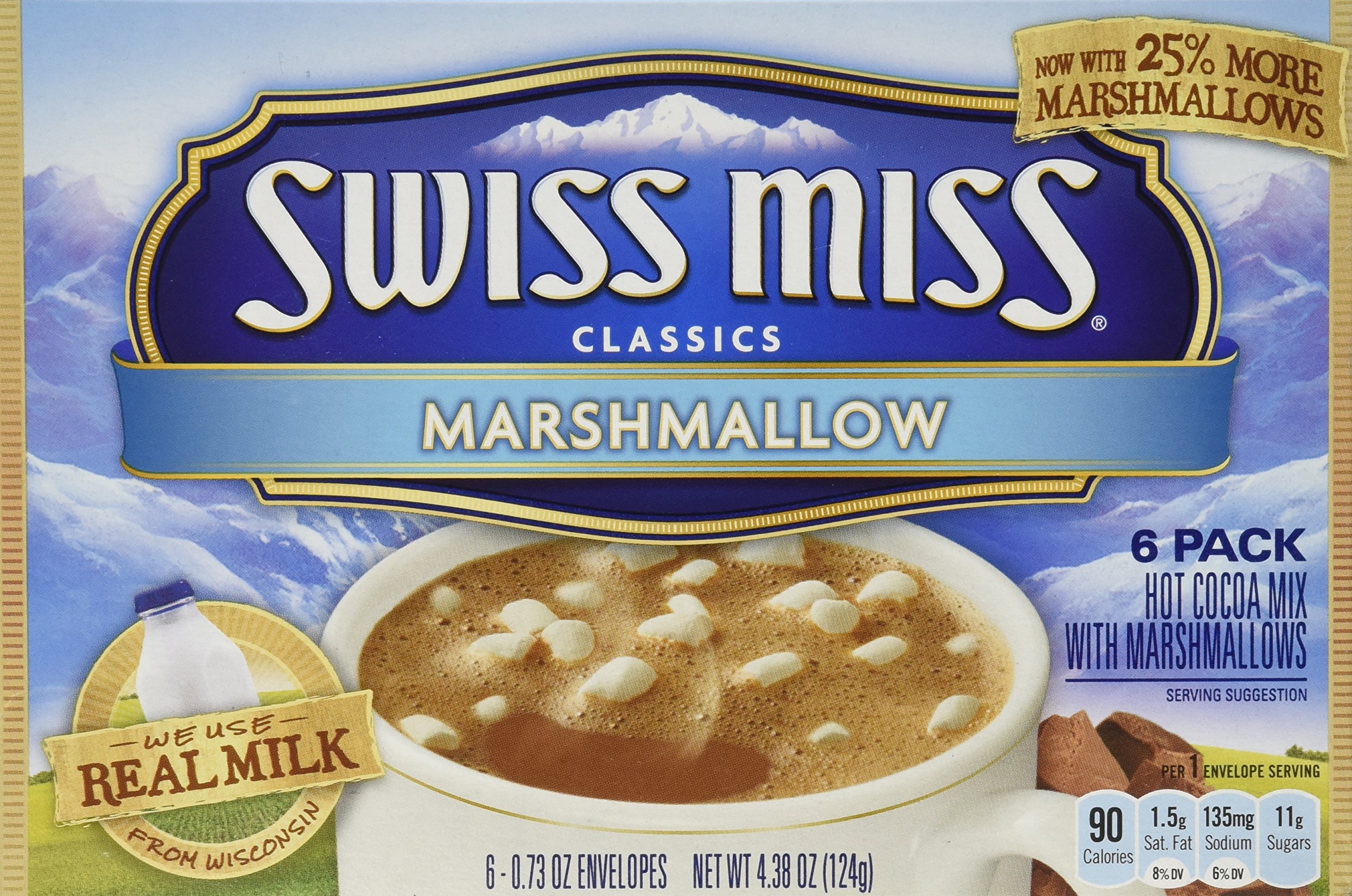 Swiss Miss Hot Cocoa With Marshmallows - Rich Chocolate Flavor for Winter Warmth - Perfect for Cozy Nights, Holiday Gatherings & Cold Weather Comfort