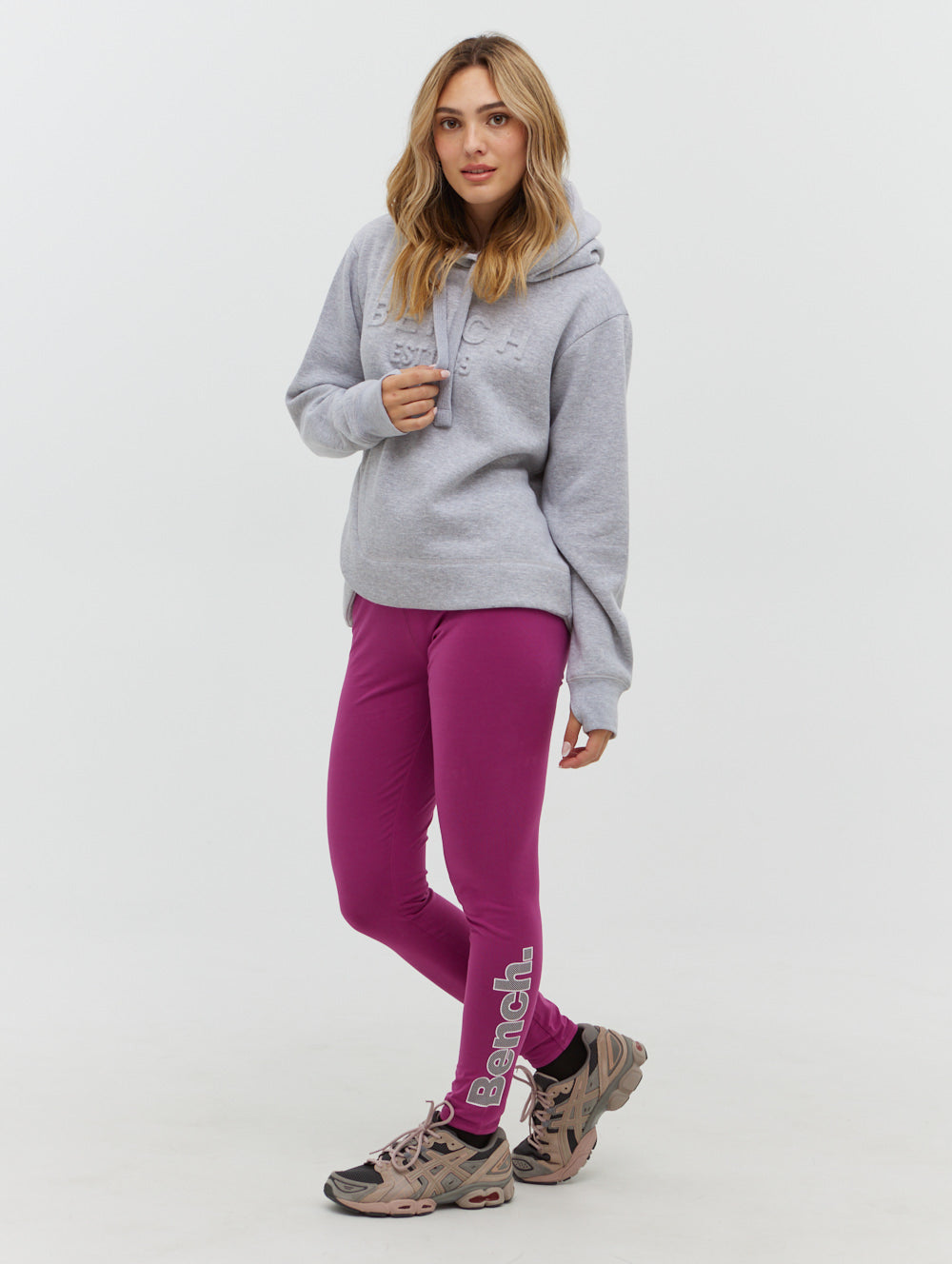 Elira High Waist Yoga Pants with Logo - Women's Workout Leggings for Running, Gym & Lounge Wear