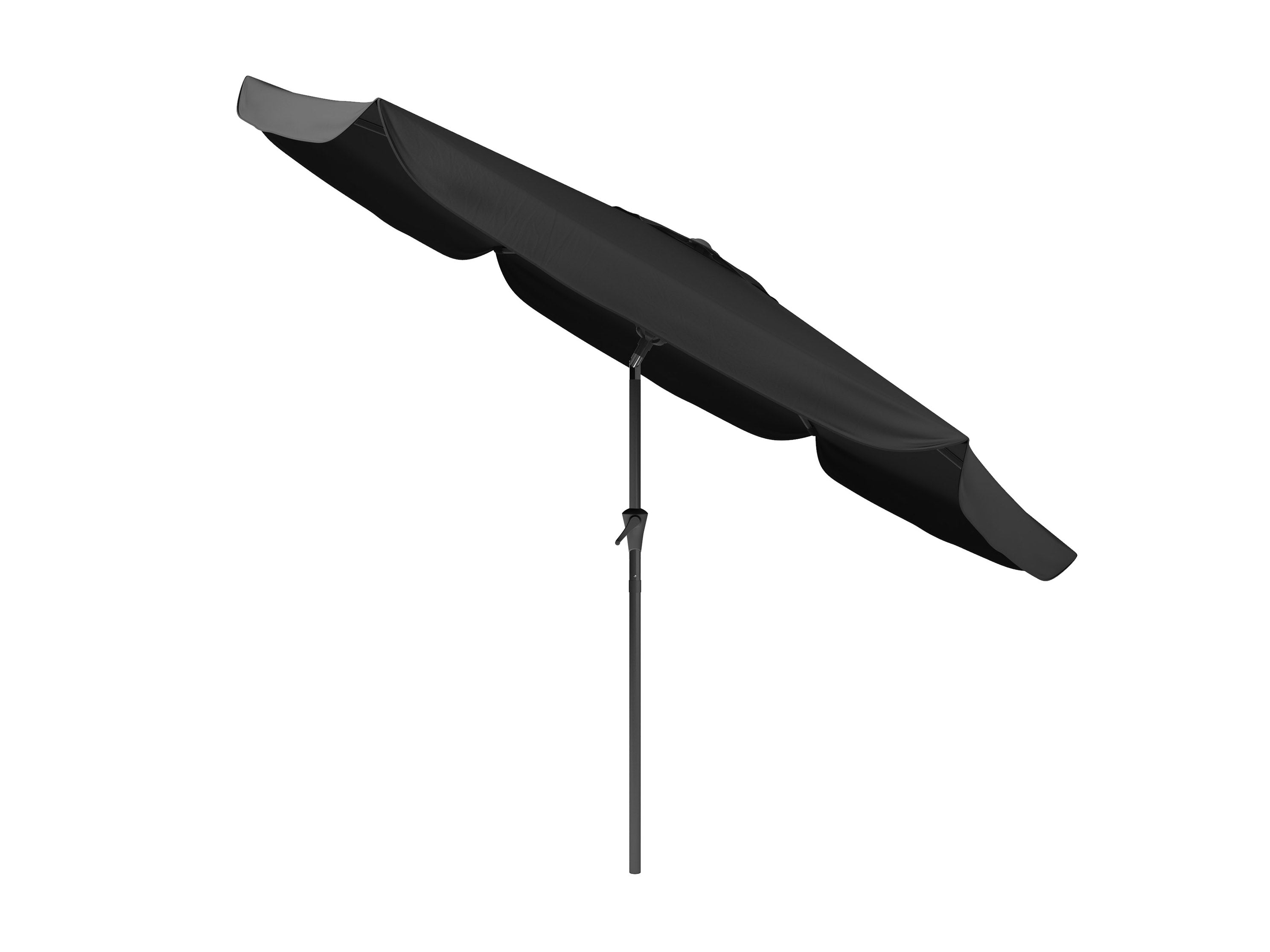 10ft Round Black Patio Umbrella - Outdoor Sun Shade for Garden, Poolside, Deck, and Backyard - UV Protection & Water Resistant