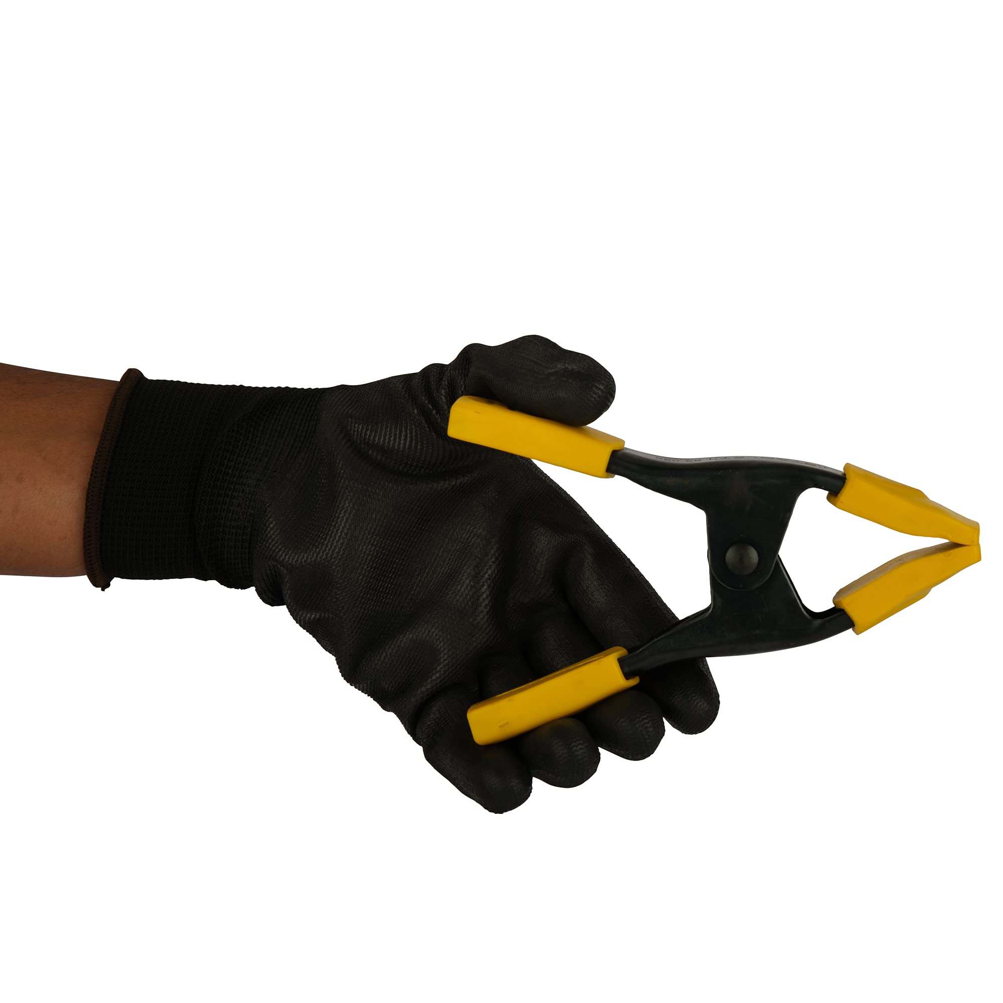 Stanley 9-83-080 50mm Metal Spring Clamp - Yellow & Black - Heavy Duty Clamping Tool for Woodworking, DIY Projects & Home Repairs
