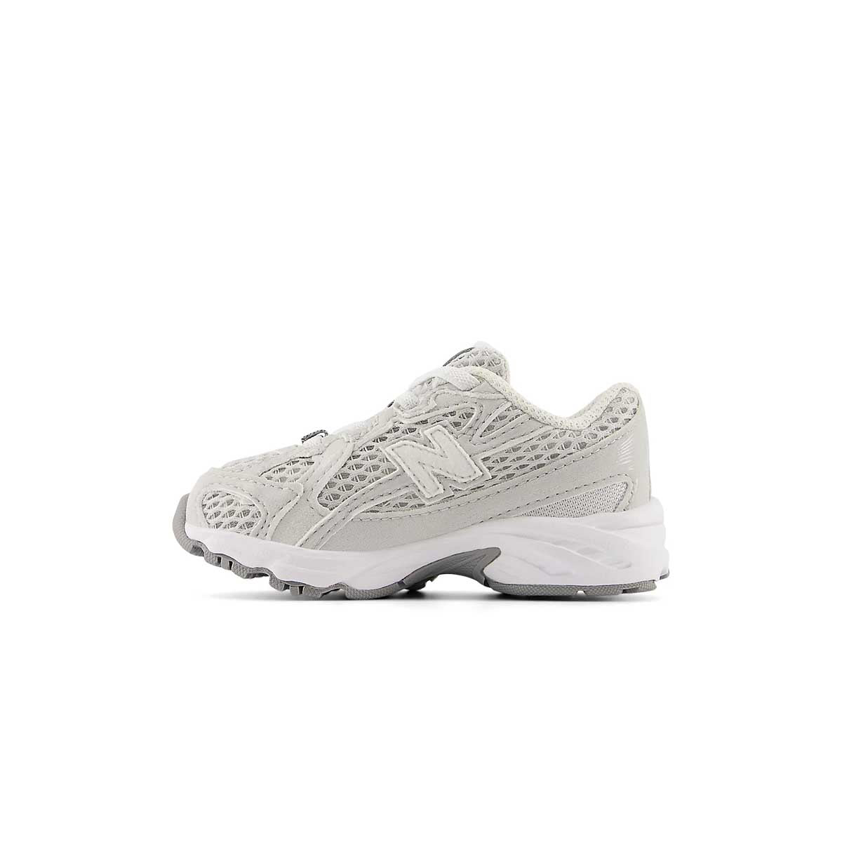 Kids' 740 Bungee Lace Sneakers - Grey Matter White | No-Tie Elastic Shoelaces for Easy Wear | Perfect for School, Sports & Everyday Play