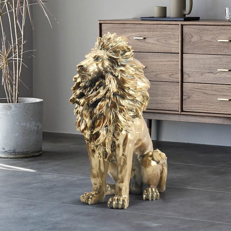 Large Lion Statue Sculpture - Handcrafted Art Decor for Home, Garden & Office | Premium Lion Figurine for Indoor & Outdoor Decoration