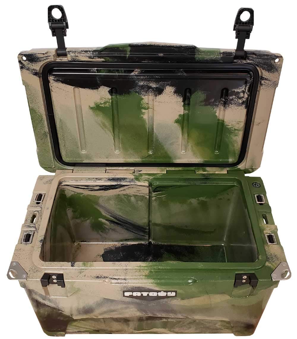Fatboy 45 Quart Roto Molded Hard Sided Cooler - Army Camo | Heavy Duty Cooler for Camping, Fishing, Tailgating & Outdoor Adventures
