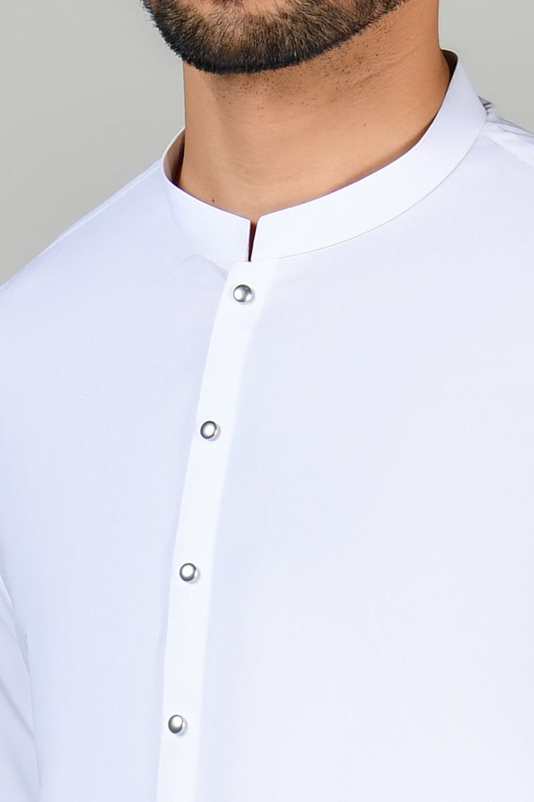 Stylish Blended Off White Kurta Trouser by J. Junaid Jamshed - Perfect for Eid, Weddings & Formal Occasions