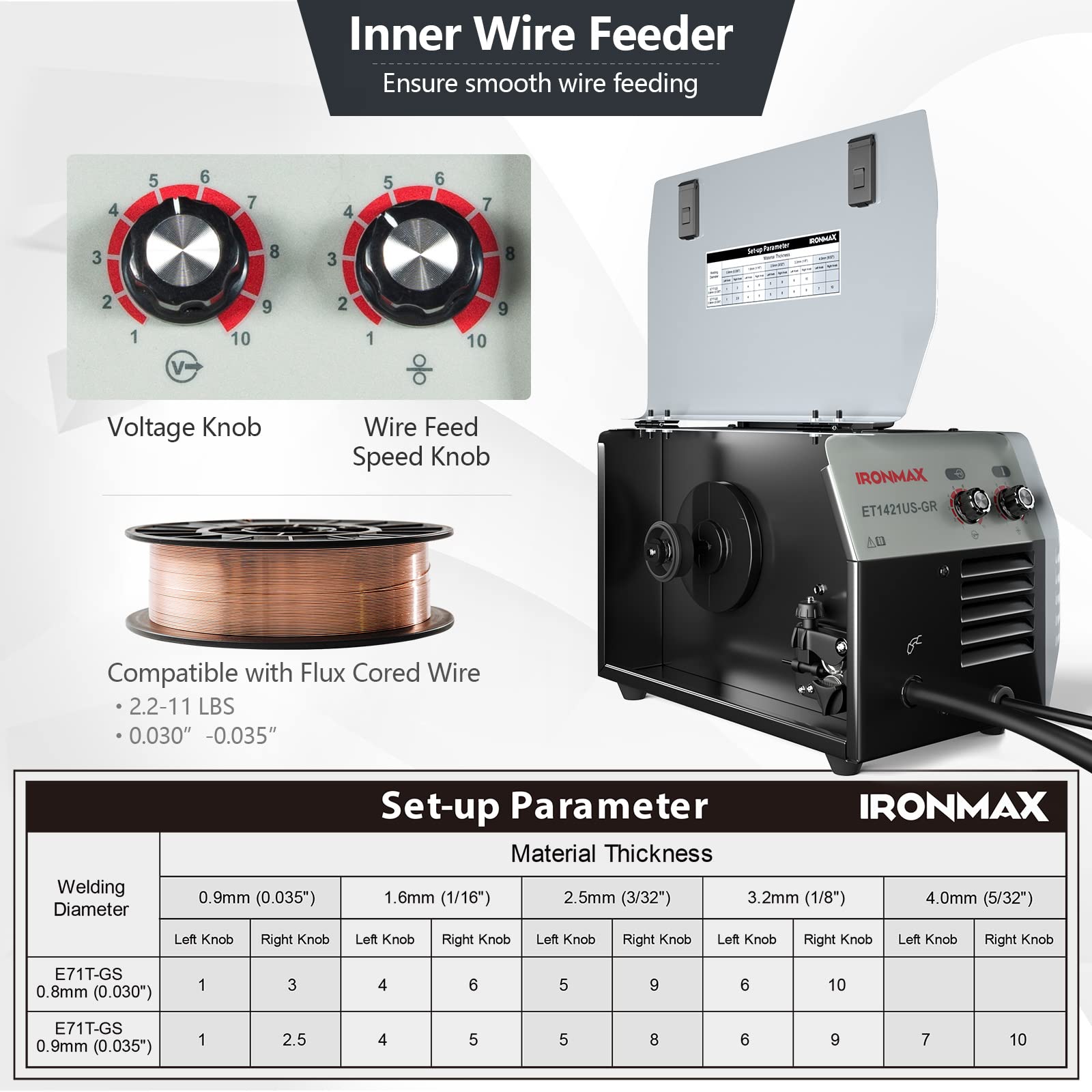 Goplus MIG 140 Welder - 120V Flux Core Welding Machine with IGBT Inverter Technology, Integrated MIG Torch & Earth Clamp (Includes Bonus Adapter & Contact Tips) - Perfect for DIY Projects, Home Repairs, and Metal Fabrication