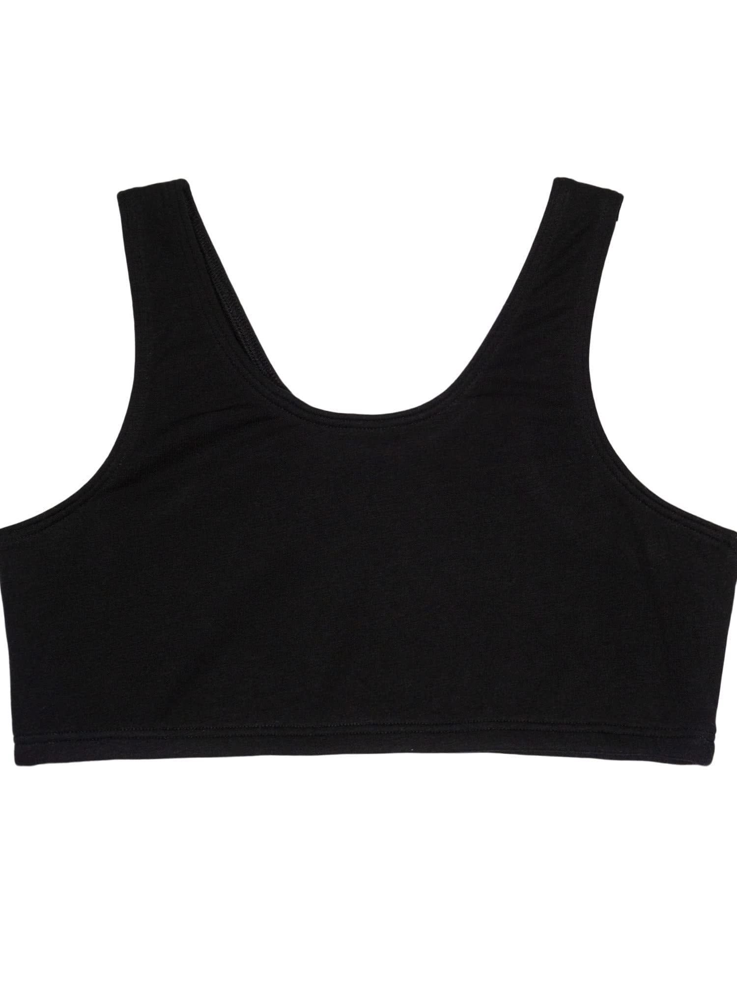 Fruit of the Loom Girls' 3-Pack Cotton Built-Up Stretch Sports Bras - Breathable Comfort for Everyday Wear & Active Play | Perfect for School, Sports & Casual Outfits
