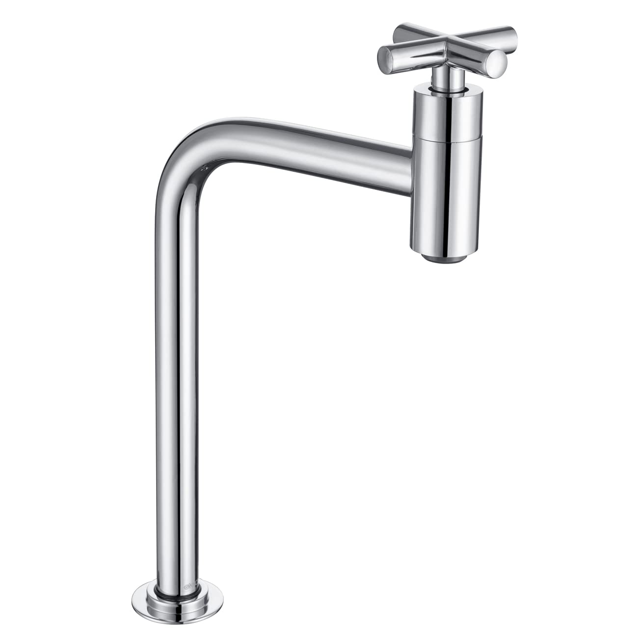 Tondiy Single Handle Deck Mount Bathroom Sink Faucet - Cold Water Only, Solid Brass Construction, Removable Aerator, Easy Installation, Chrome Finish for Modern Bathroom & Vanity Decor