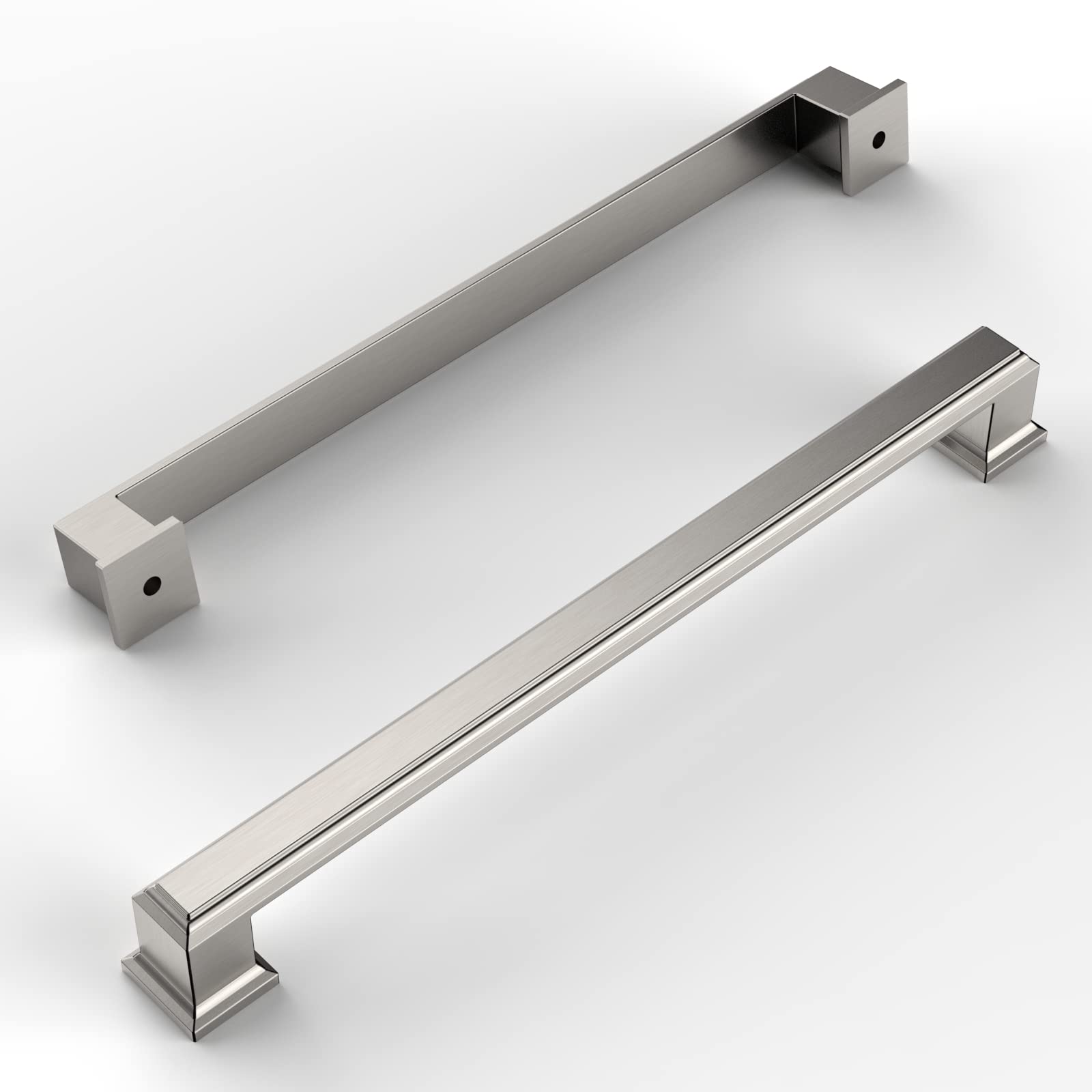 Amerdeco 10 Pack Brushed Nickel Cabinet Pulls 7.5 Inch for Kitchen & Bathroom