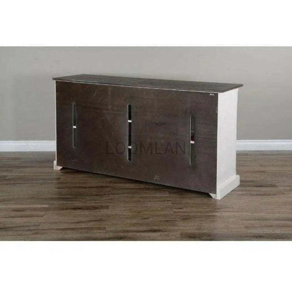 65 Inch TV Stand with Sliding Barn Doors - Rustic Farmhouse Style Media Console for Living Room, Bedroom & Home Theater