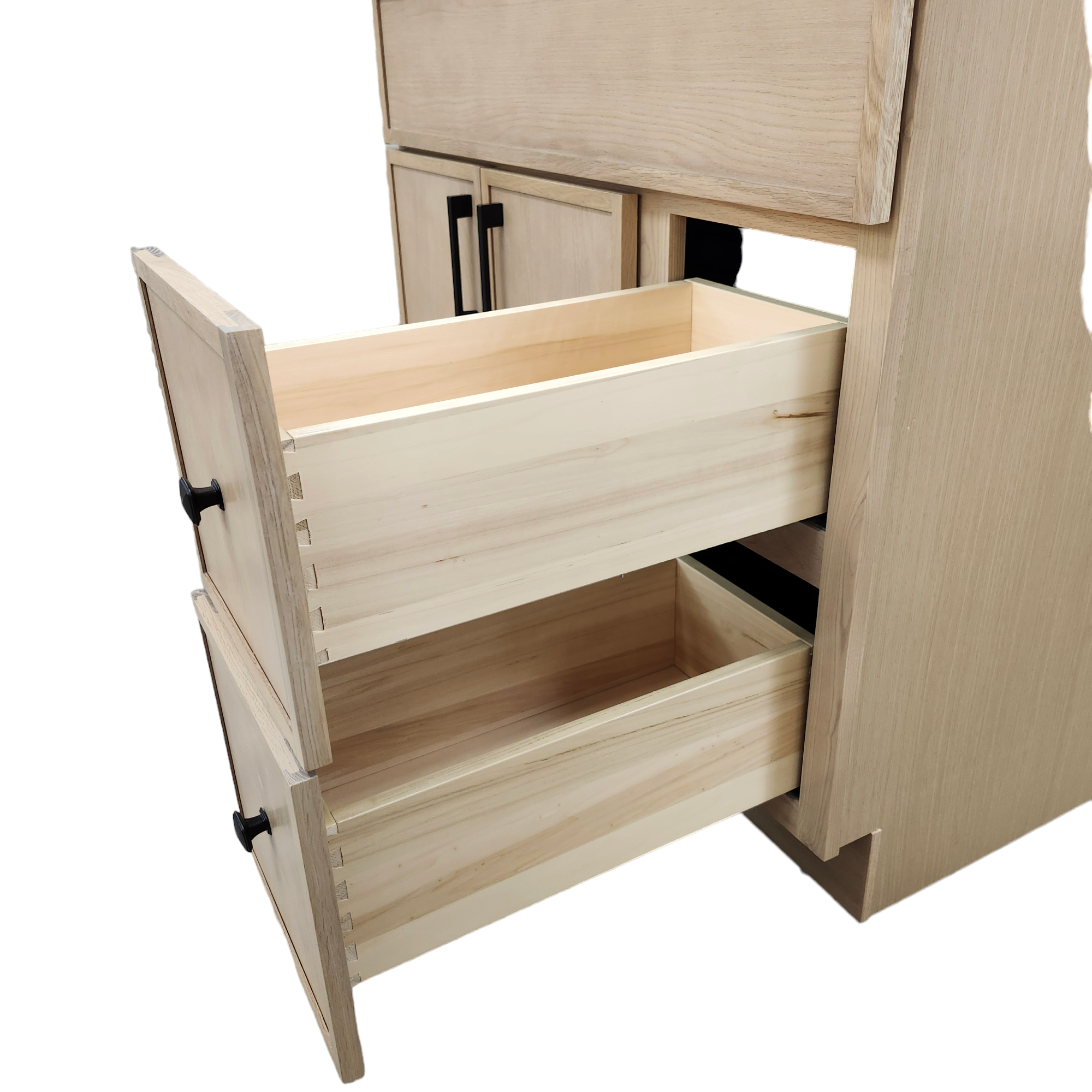 42-Inch Modern Bathroom Vanity with Quartz Countertop & Right-Side Drawers - Perfect for Small Bathrooms & Powder Rooms