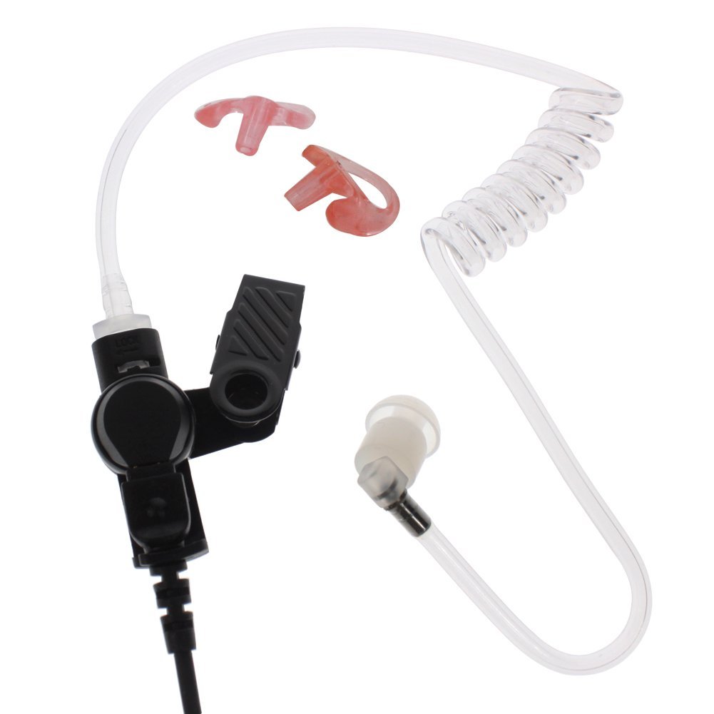 Covert Acoustic Tube Earpiece Headset with Mic - Compatible with Motorola XPR3300 XPR3500 XIR P6620 XIR P6600 E8600 E8608 MotoTRBO Radios - Ideal for Bodyguard, FBI, Security & Law Enforcement Professionals