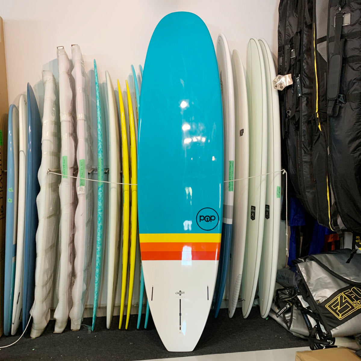 POP 10'6 Rigid Stand Up Paddle Board - Classico Turquoise & Yellow - Perfect for Surfing, Yoga & Fitness on Lakes, Rivers & Oceans