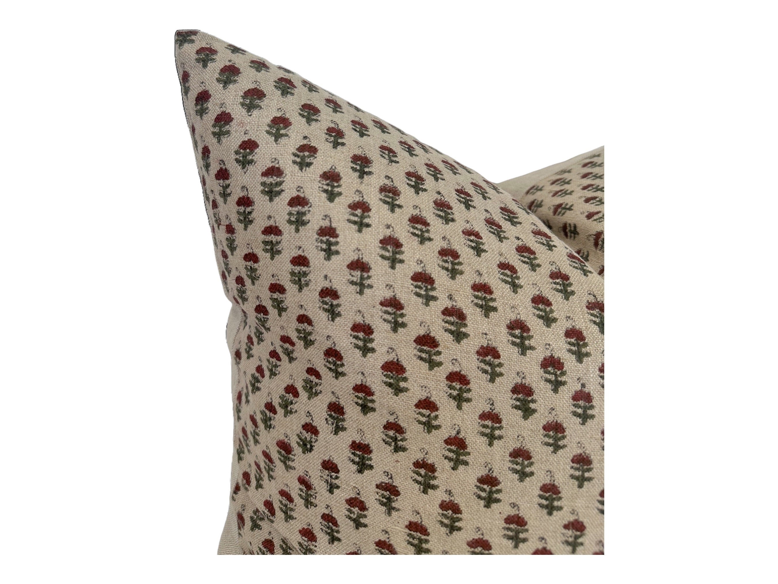 READY TO SHIP Designer Odessa Floral Pillow Cover - Luxury Bohemian Decorative Throw Pillow Case for Sofa, Bed & Home Decor