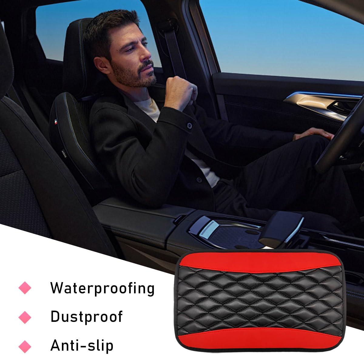 Premium Car Center Console Cushion Pad - 12.6