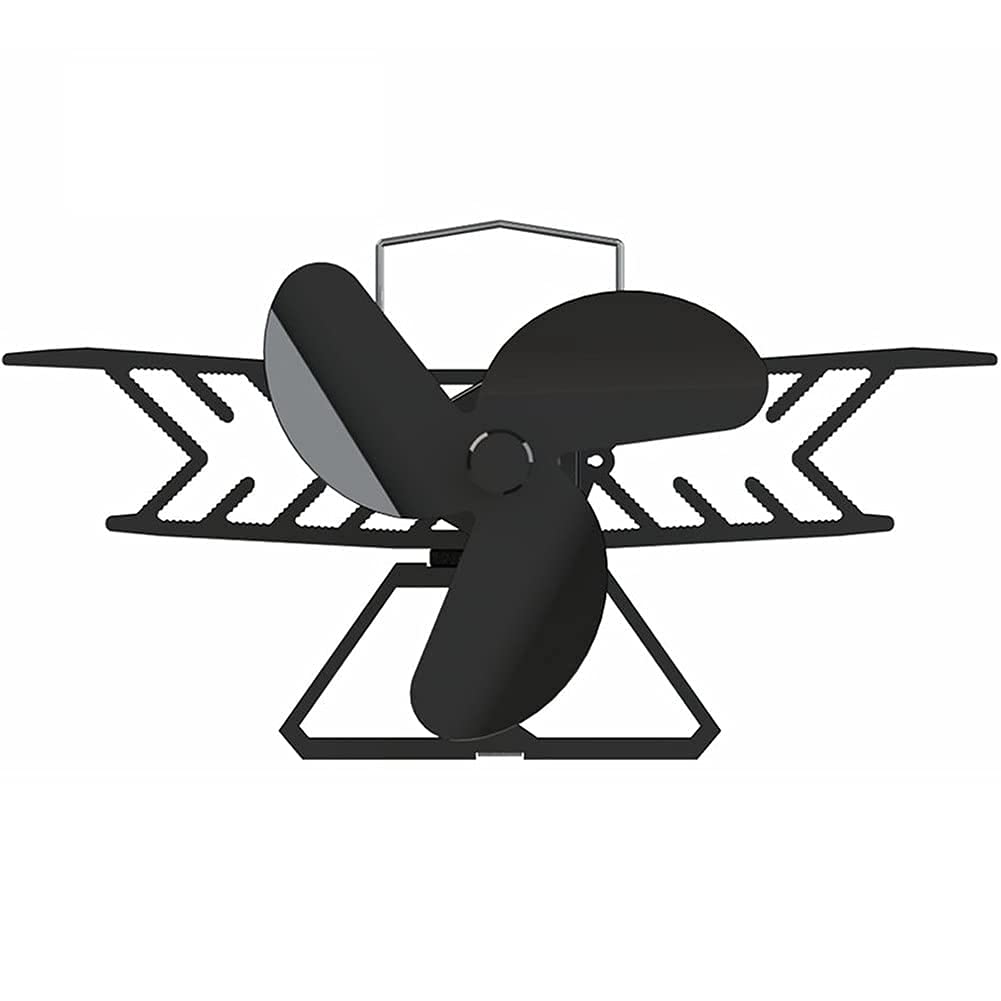 3 Blades Stove Burner Fan - Silent Fireplace Fan for Efficient Heat Distribution - Wood Stove Fan for Log Burner, Stove & Fireplace - Perfect for Home Heating & Energy Saving