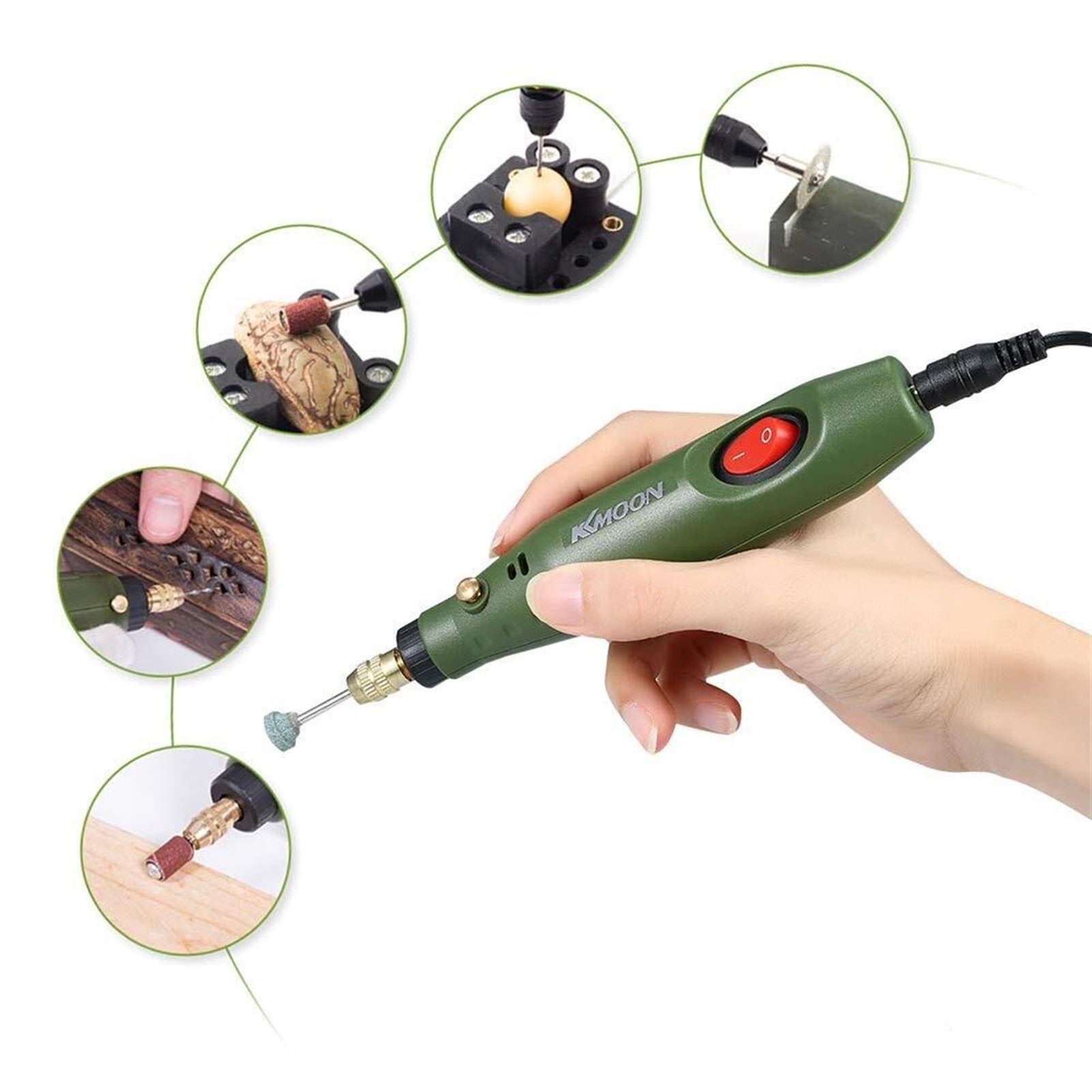 12V Mini Electric Grinder Set - Multi-Functional Rotary Tool Kit for Drilling, Milling, Polishing & Engraving | Perfect for DIY Crafts, Jewelry Making & Home Repairs