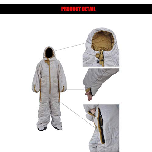 **3-Season Wearable Sleeping Bag with Feet - Waterproof & Windproof for Adults (160-180cm) - Portable Outdoor Camping Suit for RV Trips, Hiking & Backpacking - Includes Carry Bag**    *(Perfect for cold-weather camping, festivals, emergency preparedness, and cozy outdoor adventures!)*