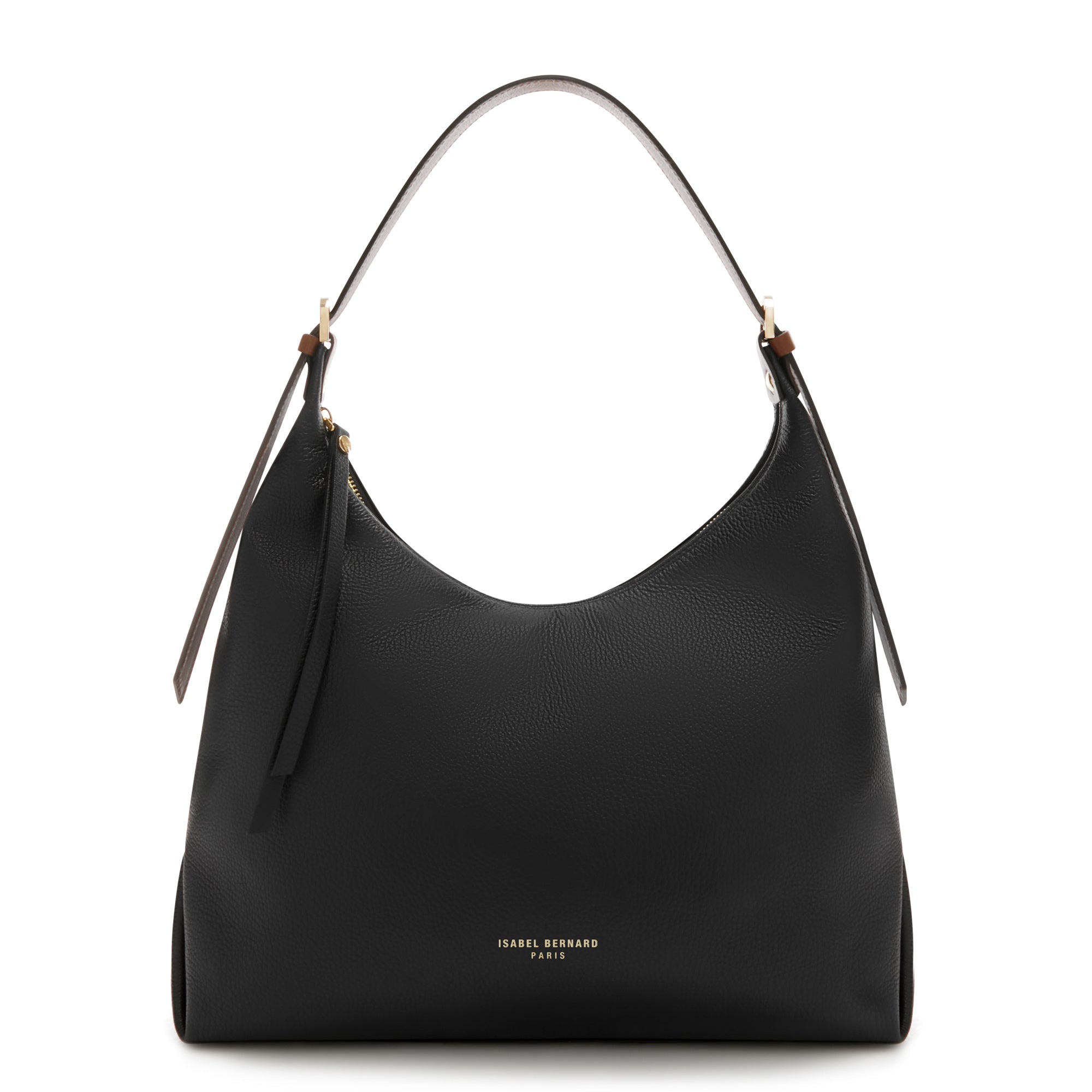 Honoré Muriel Black Calfskin Leather Shoulder Bag for Women - Elegant & Durable Designer Handbag for Work, Travel & Everyday Use