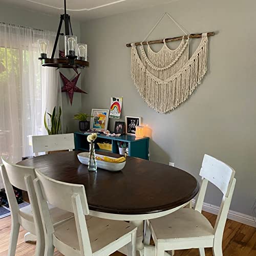 Handmade Macrame Wall Hanging - Boho Chic Tapestry for Bedroom & Dorm Decor | Natural Cotton Yarn Woven Wall Art | Aesthetic Bohemian Headboard & Room Accent | Perfect for Cozy Spaces, Meditation Rooms & Boho Home Styling