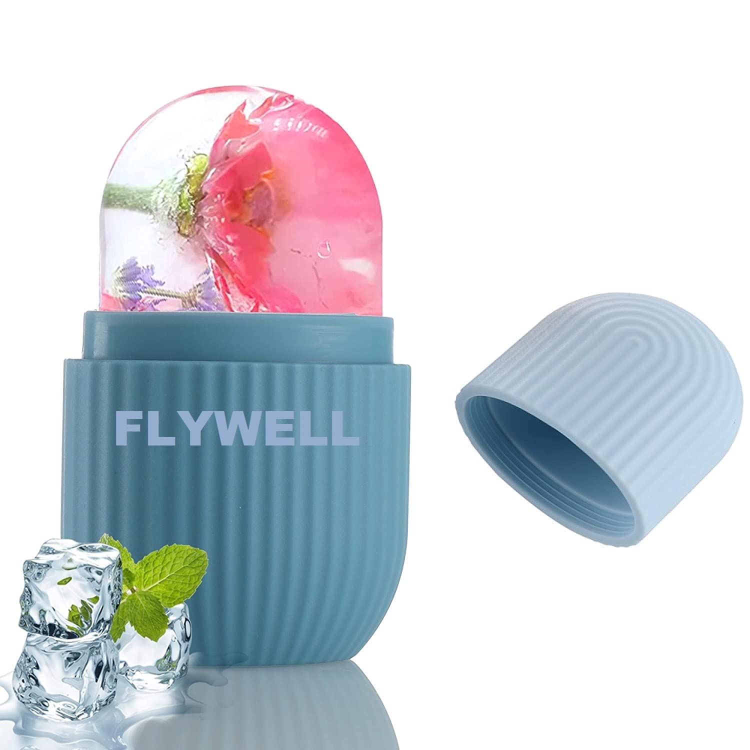 Cooling Face Ice Roller for Puffy Eyes & Facial Massage - Reusable Silicone Ice Roller for Skin Tightening & Beauty - Perfect for Morning Routine & Post-Workout Skin Care