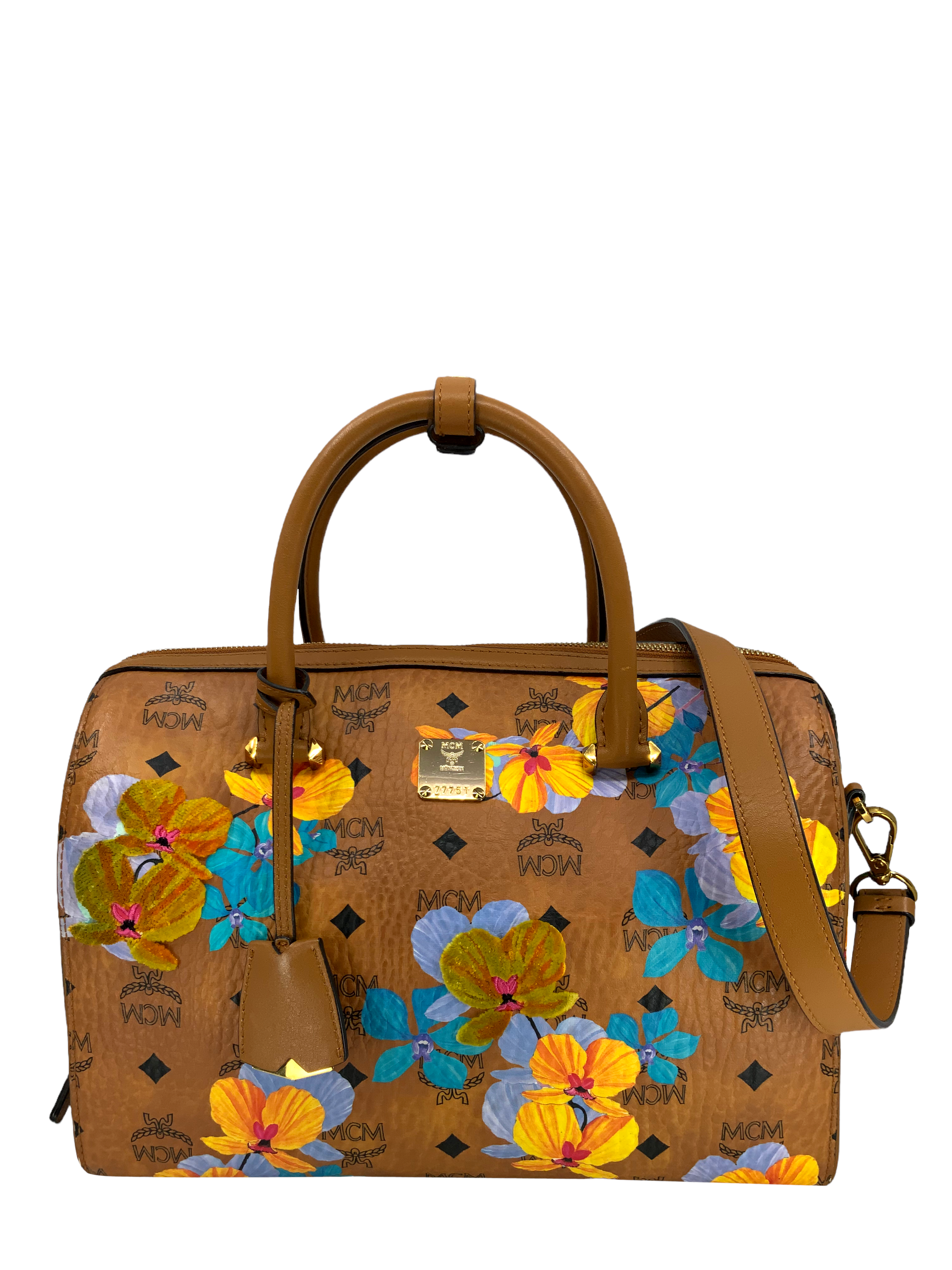 MCM Boston Coated Canvas Bowler Bag for Women | Stylish Designer Handbag | Perfect for Work, Travel & Everyday Use