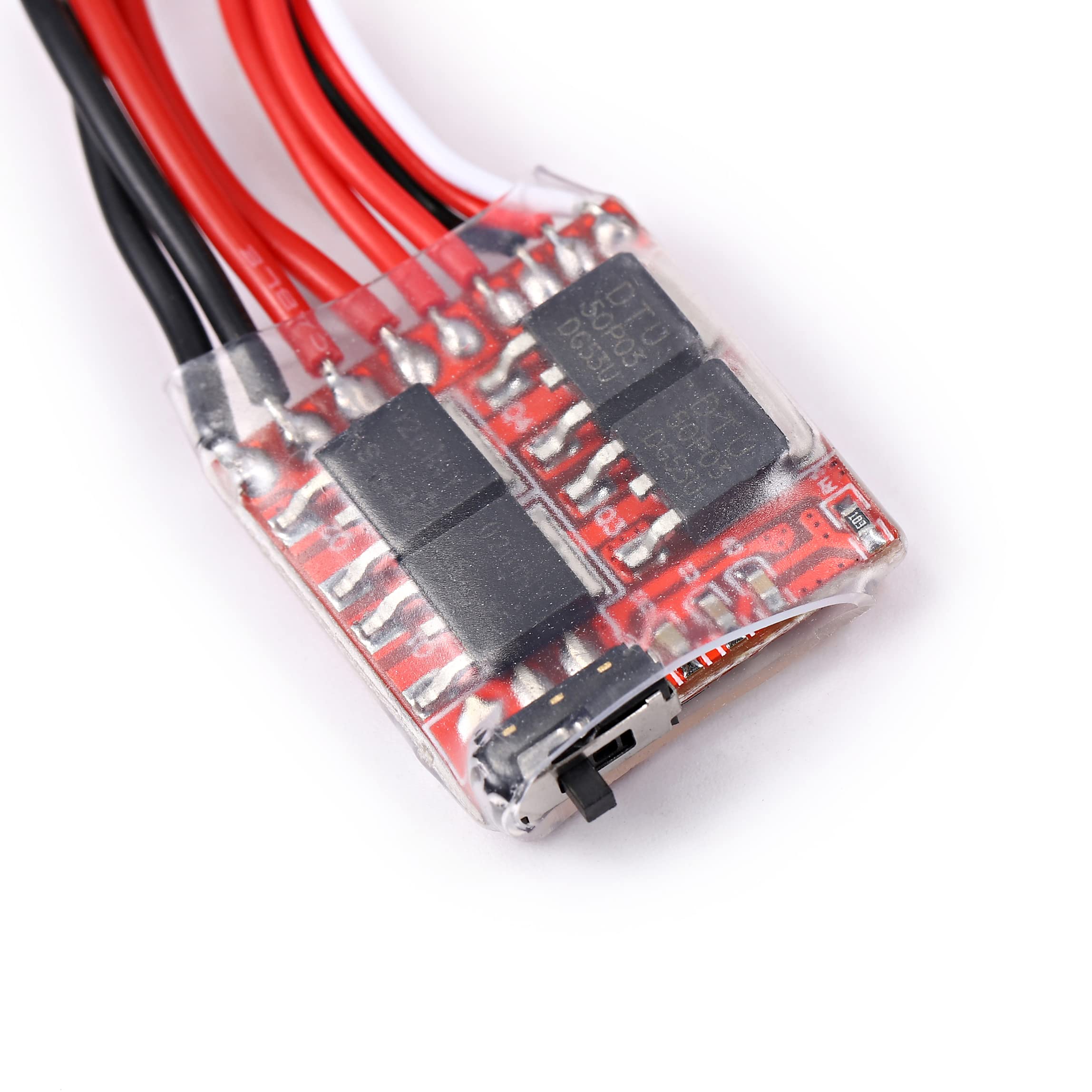 Teyleten 20A Mini RC ESC Motor Speed Controller - 2KHz Forward/Reverse with Brush Brake - Compatible with 2S RC Boats, Cars, Tanks (3PCS) - Perfect for DIY RC Projects and Hobbyist Upgrades