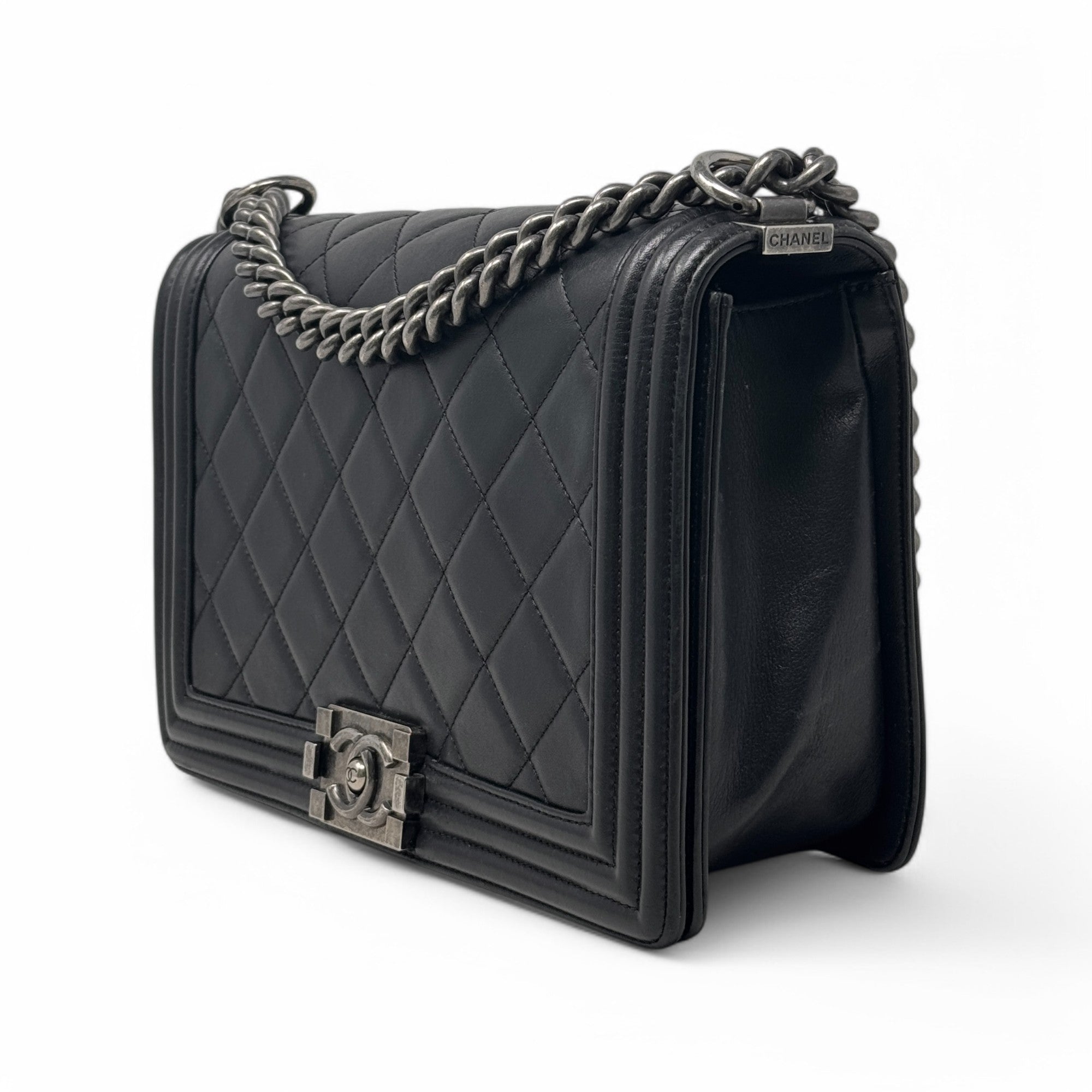 Chanel Black Large Boy Bag - Luxury Designer Handbag for Women | Perfect for Evening Events, Parties & Special Occasions