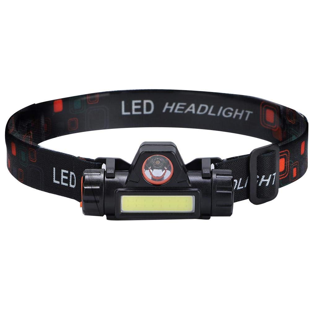USB Rechargeable LED Headlamp - Adjustable Brightness Headlight Flashlight for Camping, Hiking, Running & Outdoor Activities (Adults & Kids)