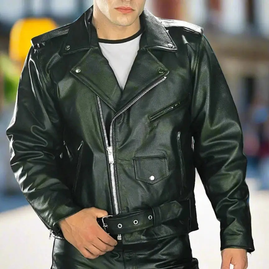 X Element Men's Genuine Leather Motorcycle Jacket - Biker Jacket for Men, Heavy Duty Riding Gear for Harley Davidson & Cruiser Motorcycles - Perfect for Road Trips & Motorcycle Rallies