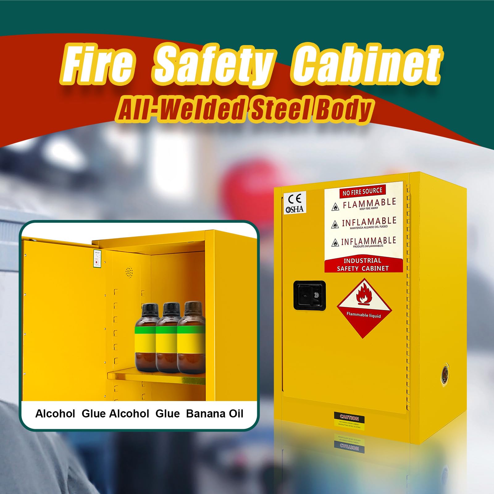 16 Gallon Flammable Storage Cabinet - 23.23
