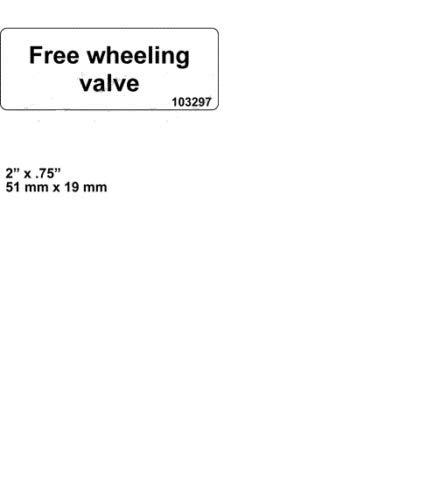 SKYJACK 103297 Free Wheel Decal - Heavy-Duty Replacement Sticker for Forklifts & Scissor Lifts | Perfect for Equipment Maintenance & Safety Labeling