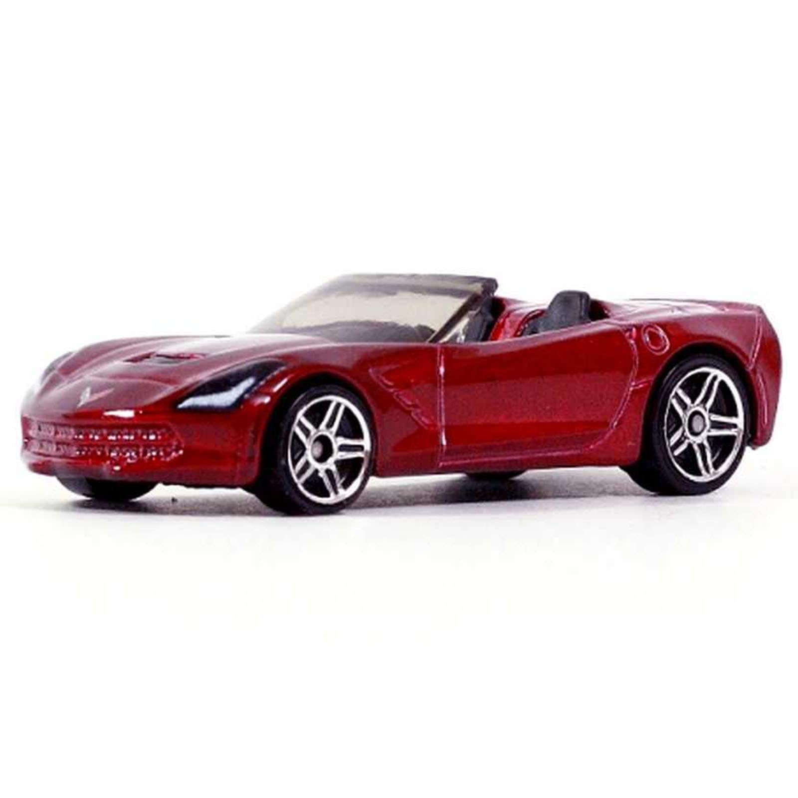 Hot Wheels 2014 Chevrolet Corvette Stingray Convertible Diecast Car - Red Metallic Collectible Toy for Kids & Adults - Perfect for Play, Display & Car Collection