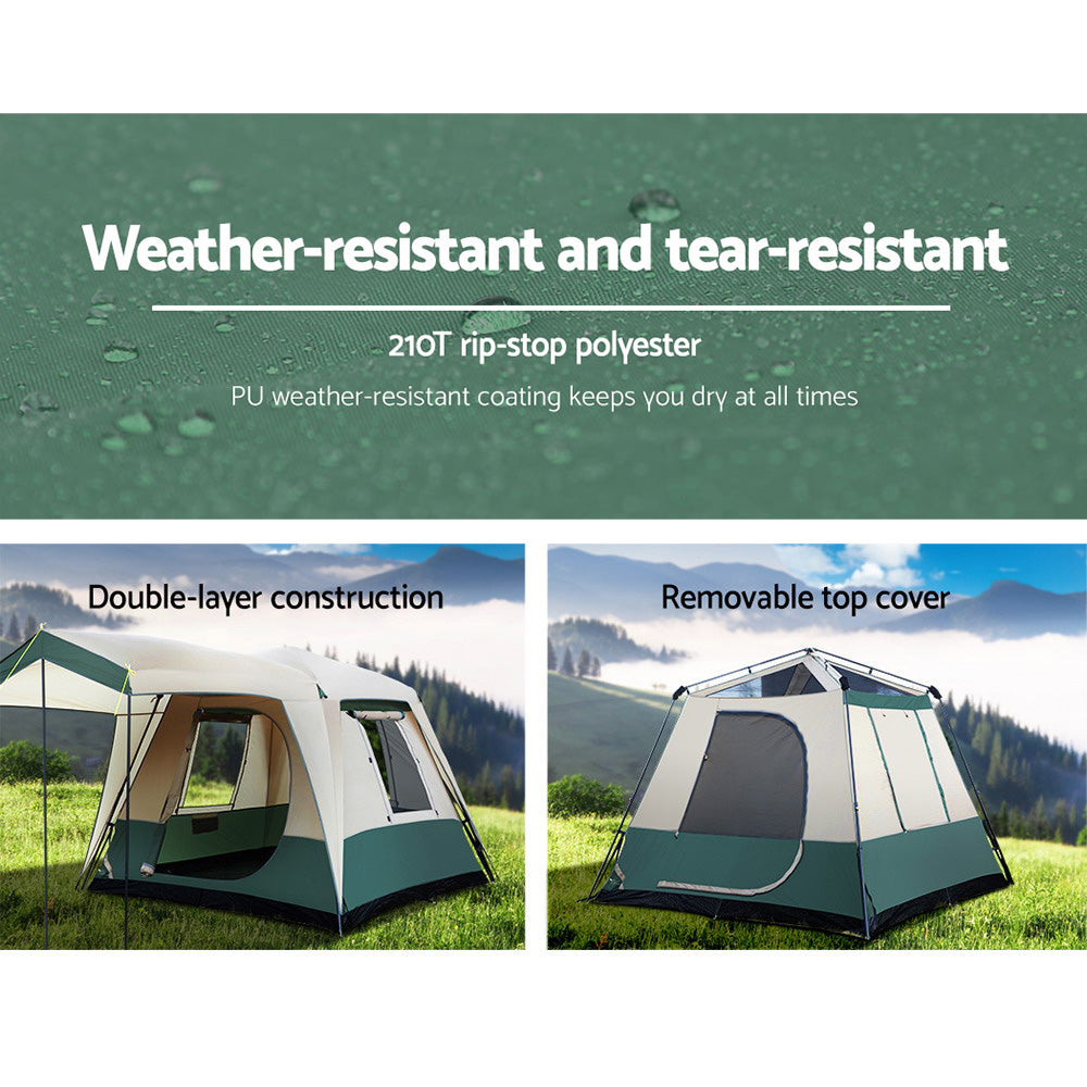 Weisshorn Instant Up 4 Person Pop Up Camping Tent - Lightweight Family Dome Tent for Hiking, Backpacking & Outdoor Adventures - Perfect for Camping Trips, Beach Days & Festivals