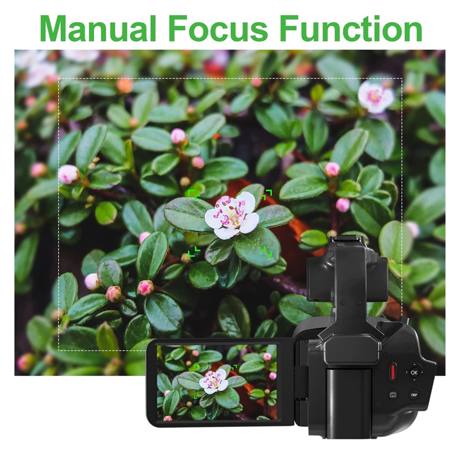 BODORME 64MP 4K 60FPS Video Camera with 18X Auto Focus, Rotating 4