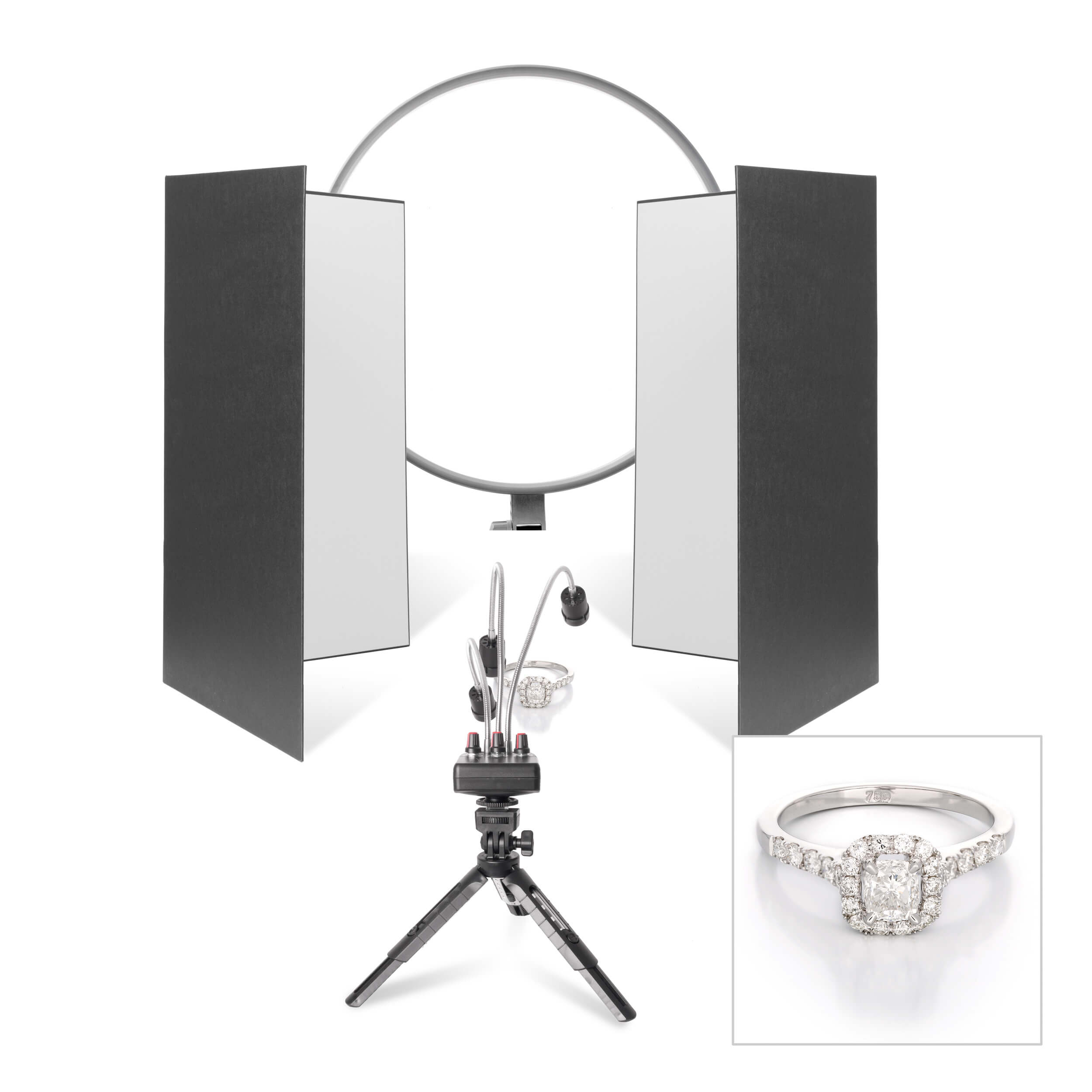 GLOWPAD450S Professional Gemstone Jewelry Photography Lighting Kit - Perfect for Jewelry, Rings, Necklaces & Small Product Photography