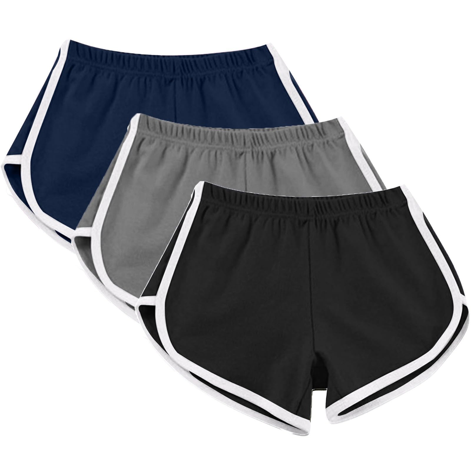 Women's 3-Pack Lounge Shorts - Comfy Gym & Sleep Shorts for Workout & Relax