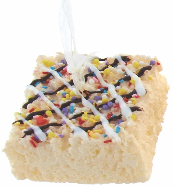 2.75 Inch Realistic Rice Crispy Treat PVC Ornament - Perfect for Christmas Tree Decor, Party Favors, and DIY Crafts