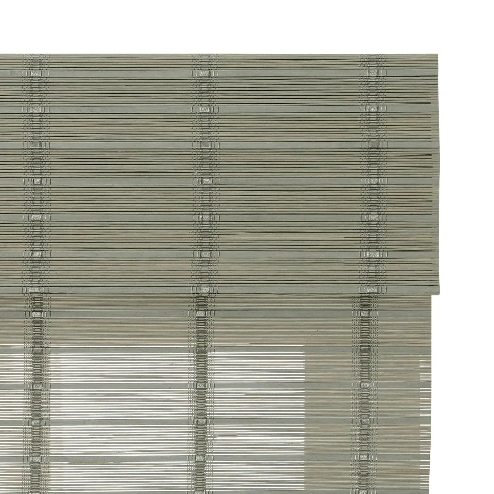 Sybil Bamboo Roman Shade in Green Haze - Natural Eco-Friendly Window Treatment for Living Room & Bedroom