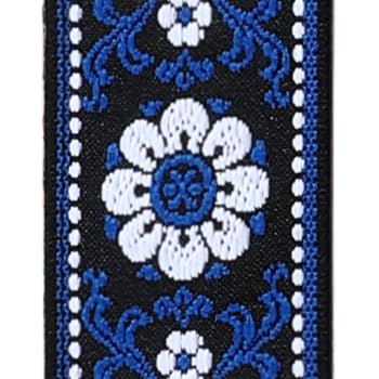 Blue Embroidery Flower