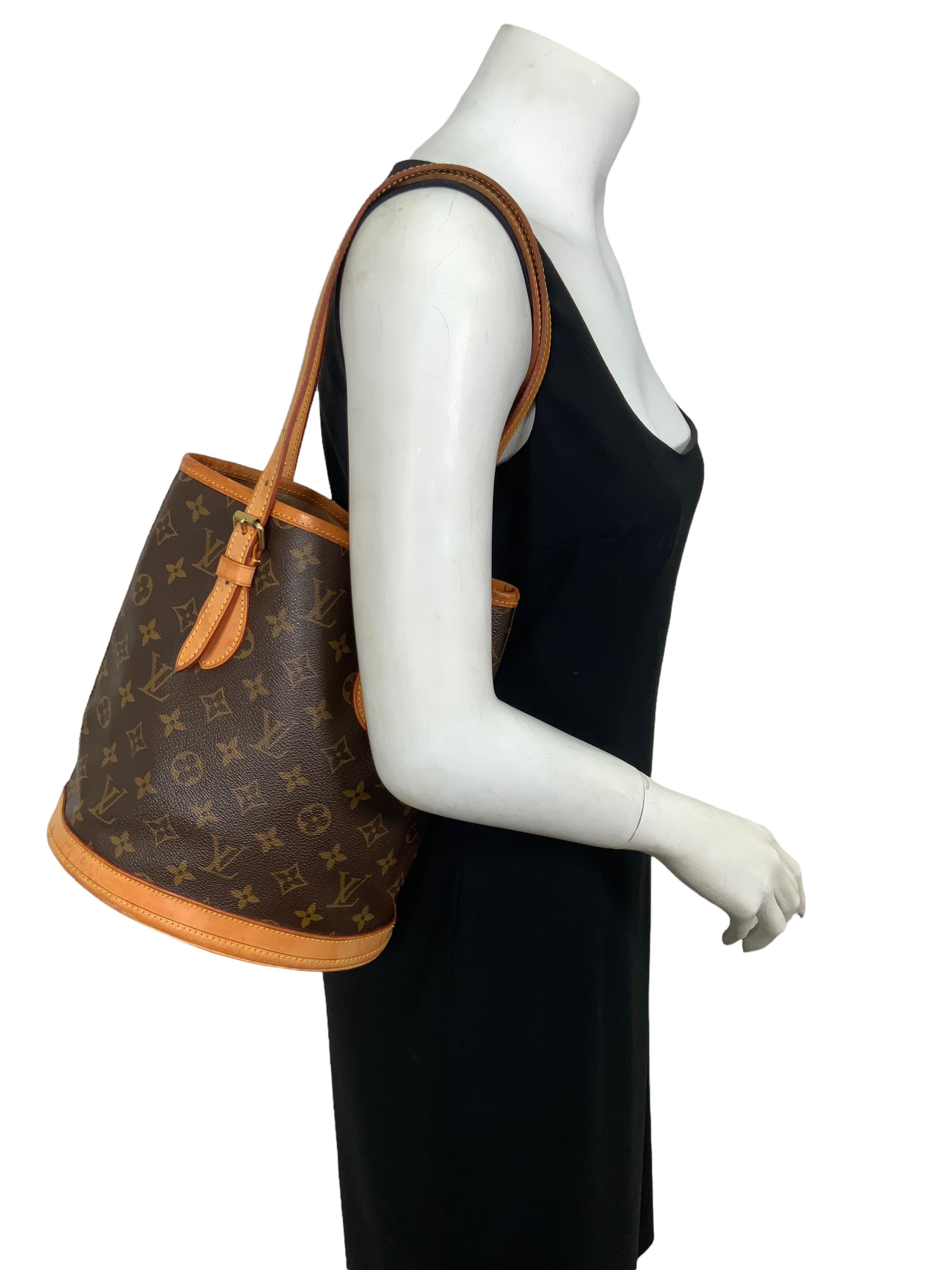 Authentic Louis Vuitton Monogram Petit Bucket Bag - Luxury Designer Handbag for Women | Perfect for Everyday Use, Travel & Fashion Accessories