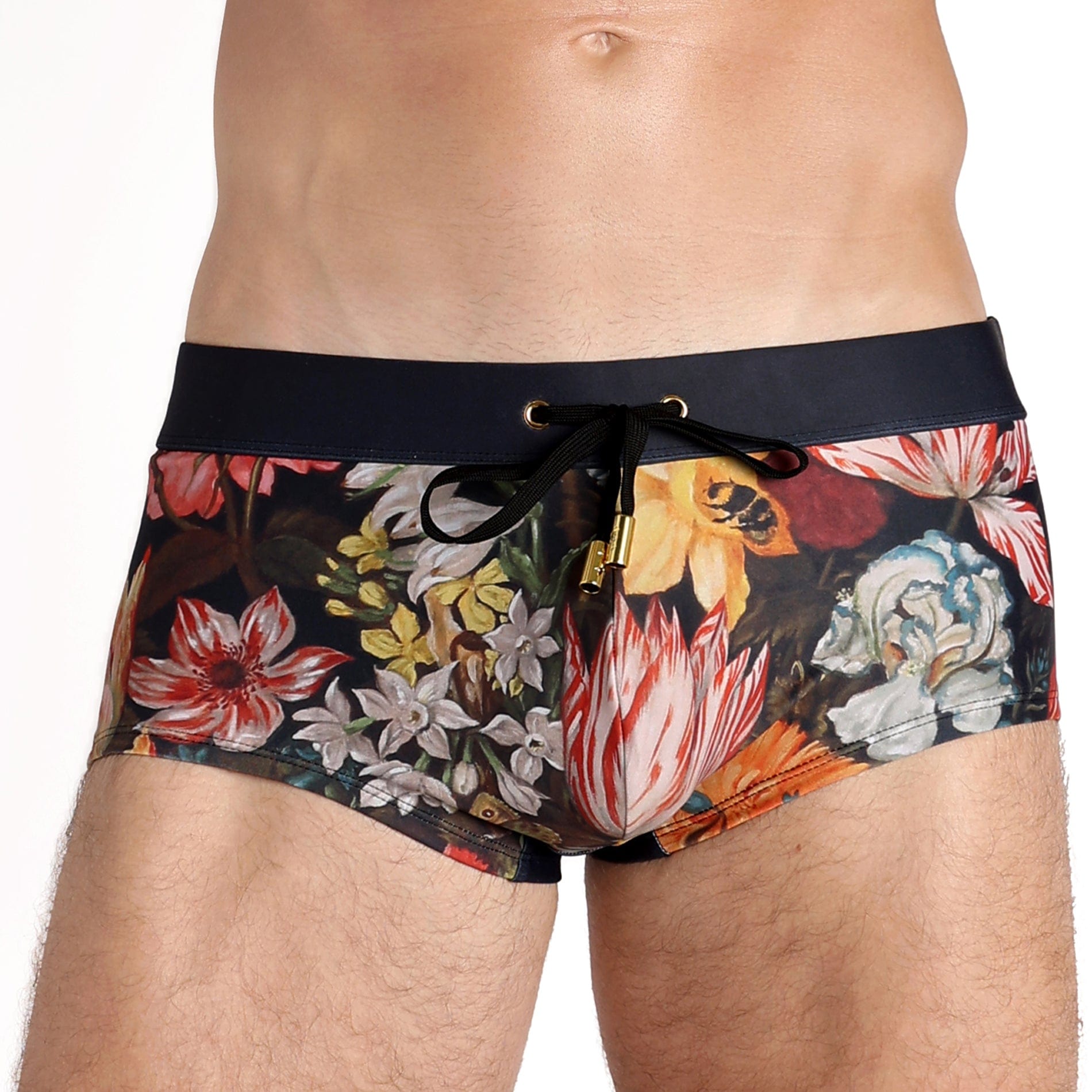 Floral Print Swim Trunks for Men - Quick Dry Beach Shorts with Pockets - Perfect for Swimming, Surfing, and Summer Vacations