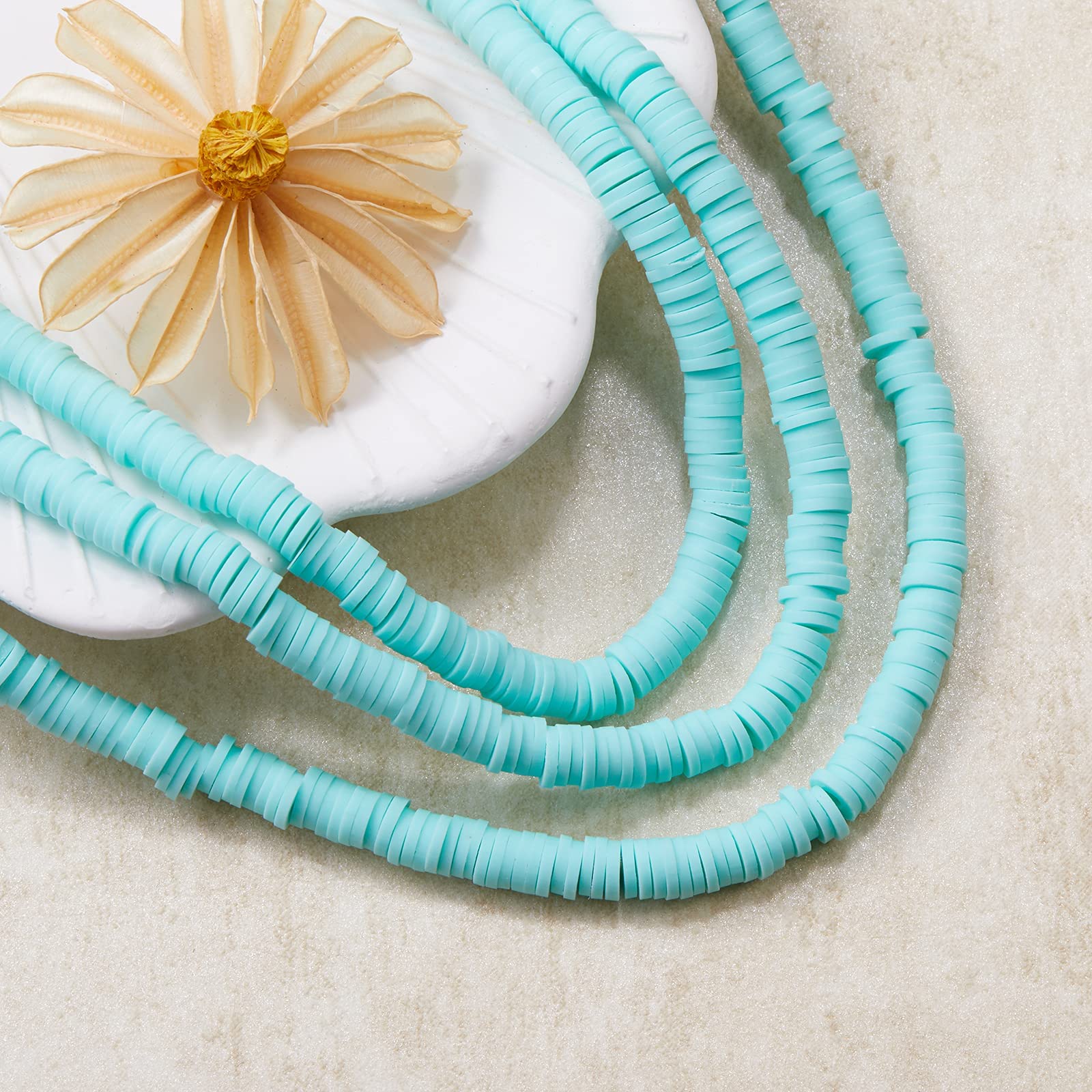 4mm Heishi Polymer Clay Beads - 10 Strands Flat Round Spacer Beads for DIY Jewelry Making, Bracelets & Necklaces - Handmade Vinyl Disc Beads Assortment for Crafting, Gifts & Boho Style Accessories
