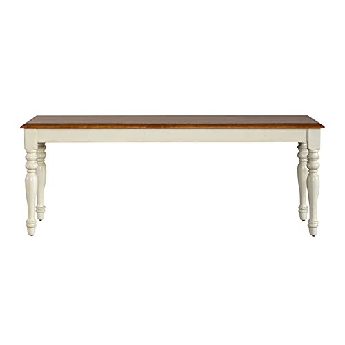 Pemberly Row Contemporary Wood Two-Tone Bench in Chocolate - Modern Entryway & Living Room Seating Furniture