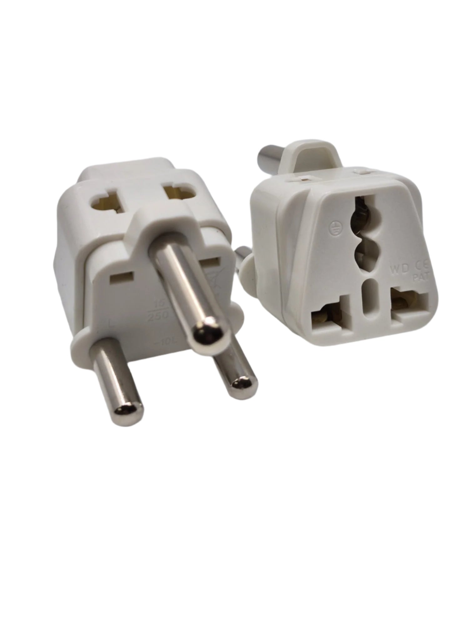 Ckitze BA 10LA Universal 2-in-1 Plug Adapter with Grounded Type M for South Africa, India, UAE - CE Certified | Perfect for Travel, Business Trips & International Charging